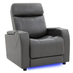 Power Recliner with Built-In Audio System - Grey
