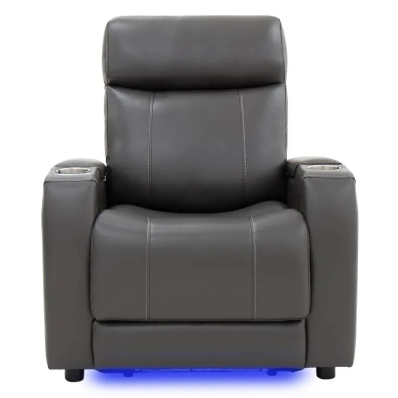 Power Recliner with Built-In Audio System - Grey