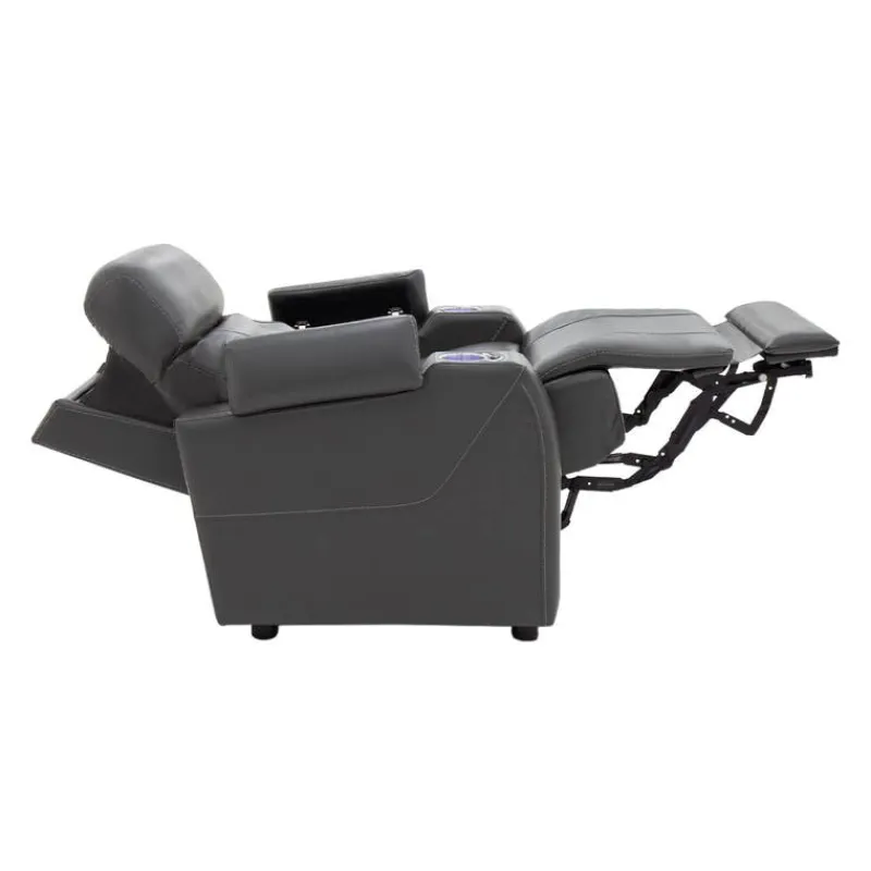 Power Recliner with Built-In Audio System - Grey
