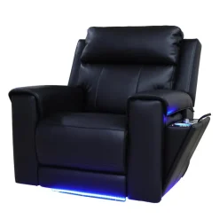 Power Recliner with Massage, Heat, and Retractable Console with Built-In Sound System