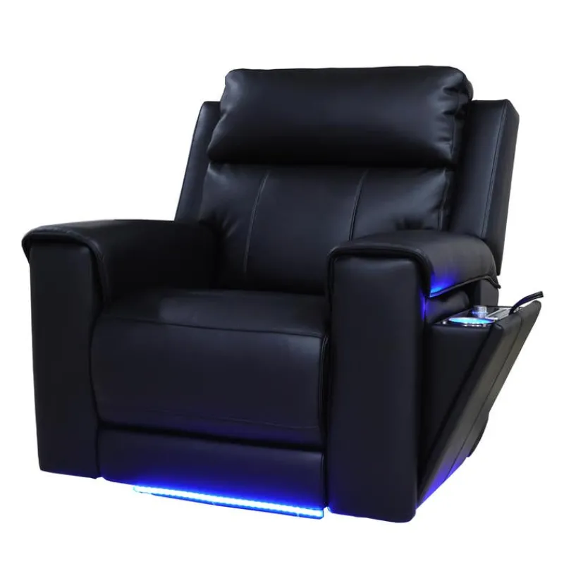Power Recliner with Massage, Heat, and Retractable Console with Built-In Sound System