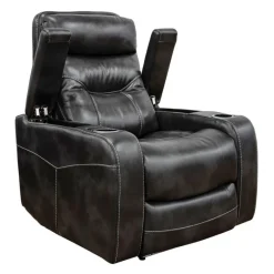 Power Recliner with Storage, Cup Holders and LED Lighting -