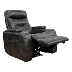 Power Recliner with Storage, Cup Holders and LED Lighting -