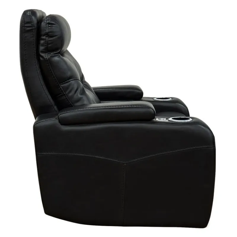Power Recliner with Storage, Cup Holders and LED Lighting -