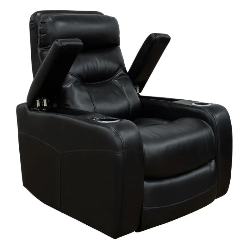 Power Recliner with Storage, Cup Holders and LED Lighting -