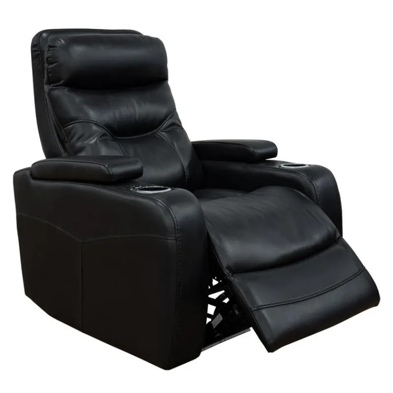 Power Recliner with Storage, Cup Holders and LED Lighting -