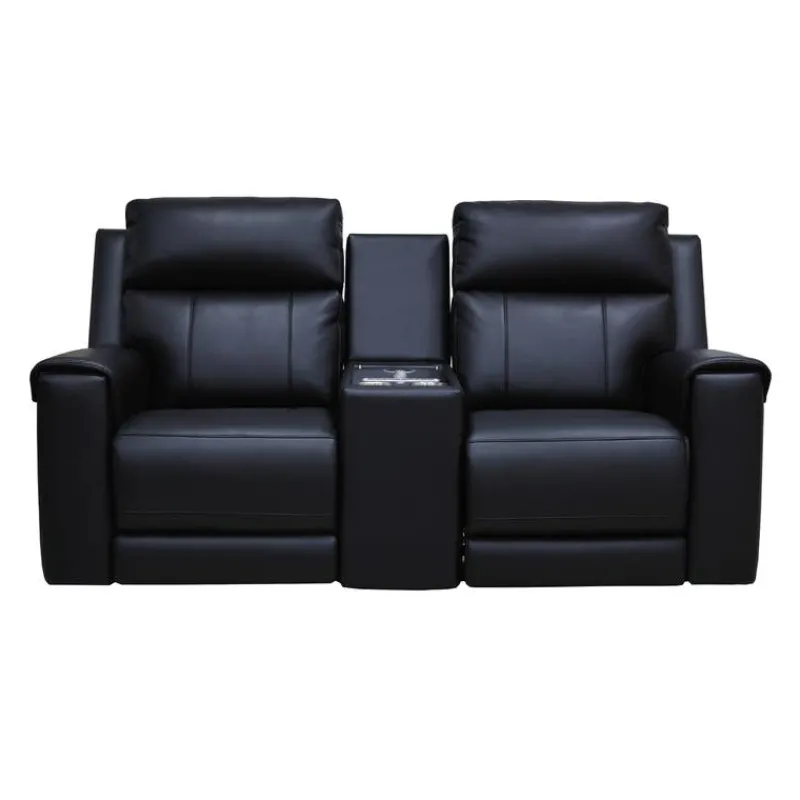 Power Reclining Loveseat with Massage, Heat, Console, and Built-In Sound System