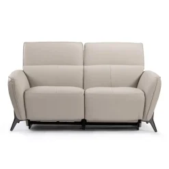 HTL Power Reclining Loveseat with Adjustable Headrests - Genuine Leather