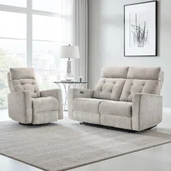 Power Reclining Loveseat with Adjustable Headrests