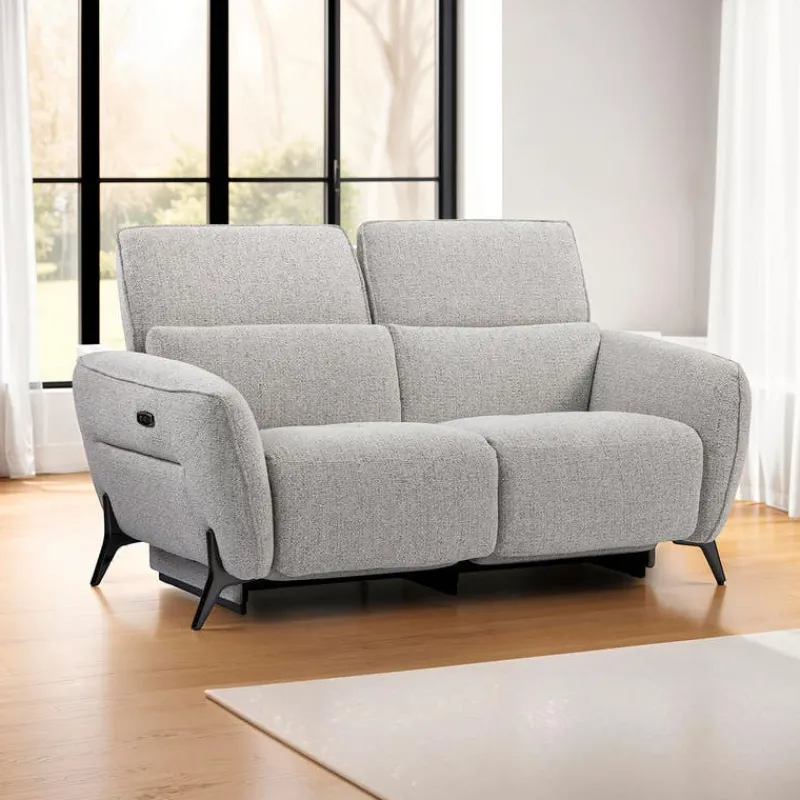 HTL Power Reclining Loveseat with Adjustable Headrests - Fabric