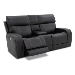 Power Reclining Loveseat with Adjustable Headrests, Console and Immersive Sound System