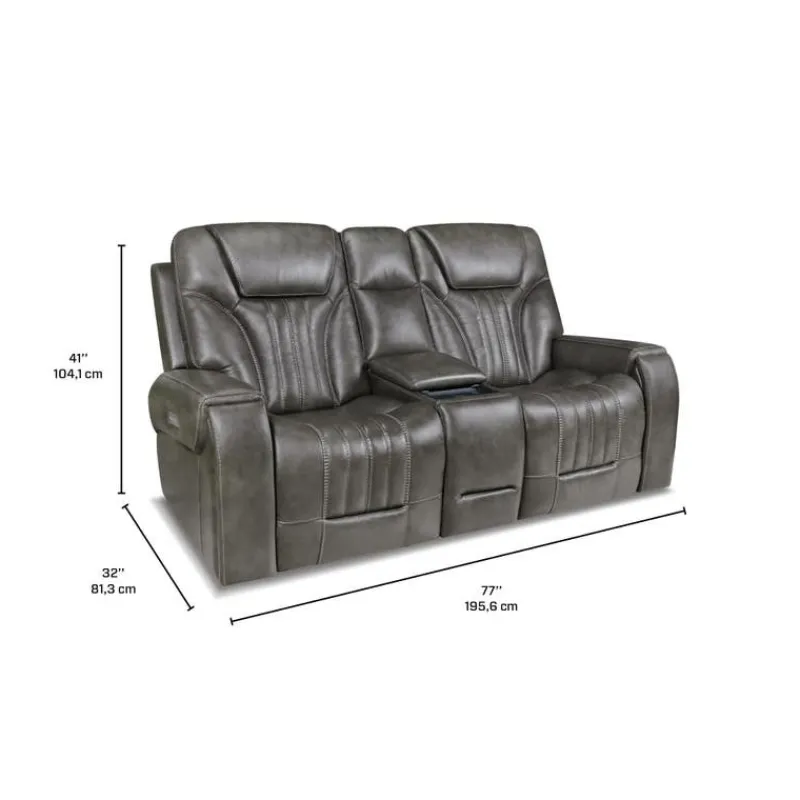 Power Reclining Loveseat with Adjustable Headrests