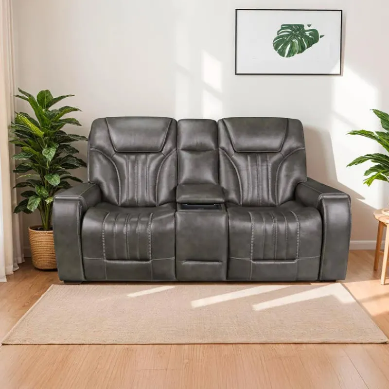Power Reclining Loveseat with Adjustable Headrests