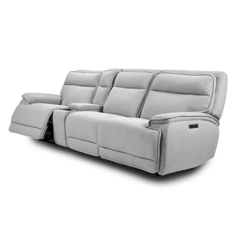 Power Reclining Modular Sofa, Adjustable Headrests, Console with an Audio System and Fold-Down Backrest Seat - 4 pcs
