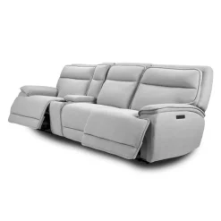 Power Reclining Modular Sofa, Adjustable Headrests, Console with an Audio System and Fold-Down Backrest Seat - 4 pcs