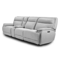 Power Reclining Modular Sofa, Adjustable Headrests, Console with an Audio System and Fold-Down Backrest Seat - 4 pcs