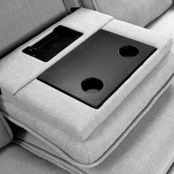 Power Reclining Modular Sofa, Adjustable Headrests, Console with an Audio System and Fold-Down Backrest Seat - 4 pcs