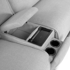Power Reclining Modular Sofa, Adjustable Headrests, Console with an Audio System and Fold-Down Backrest Seat - 4 pcs