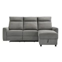 Power Reclining Sectional and Right-Side Chaise with Storage