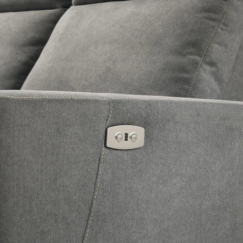 Power Reclining Sectional and Right-Side Chaise with Storage