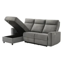 Power Reclining Sectional and Left-Side Chaise with Storage