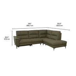 Power Reclining Sectional with Adjustable Headrest