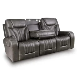 Power Reclining Sofa with Adjustable Headrests