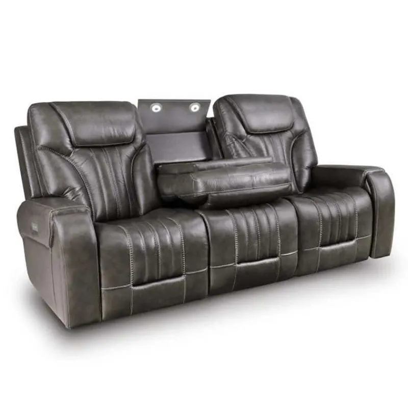 Power Reclining Sofa with Adjustable Headrests