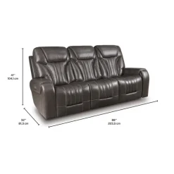 Power Reclining Sofa with Adjustable Headrests