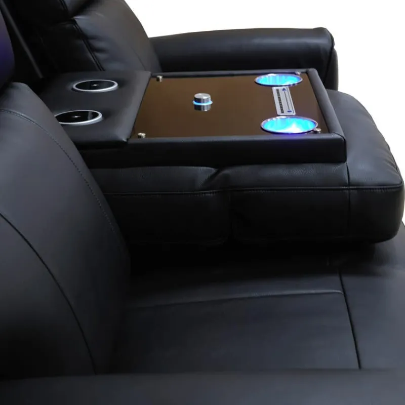 Power Reclining Sofa with Massage, Heat, and Fold-Down Backrest with Built-In Sound System