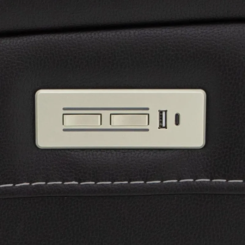 Power Reclining Sofa with Adjustable Headrests, Fold-Down Seat and Immersive Sound System