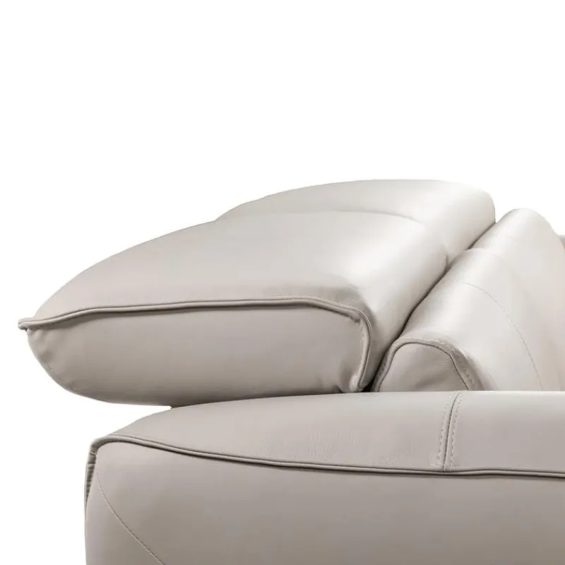 HTL Power Reclining Sofa with Adjustable Headrests - Genuine Leather