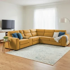 Power Reclining Sleeper Sectional with Console - 6 pcs