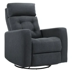 Power Rocker Swivel Recliner with Adjustable Headrest