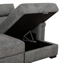 Power Sectional Bed with Sliding Seats and Storage Chaise