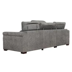 Power Sectional Bed with Sliding Seats and Storage Chaise