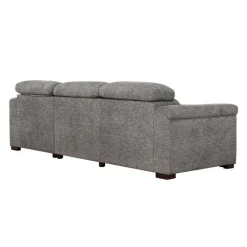 Power Sectional Bed with Sliding Seats and Storage Chaise