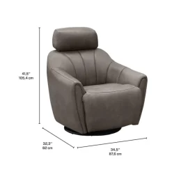 Power Swivel Recliner with Built-In Audio System -