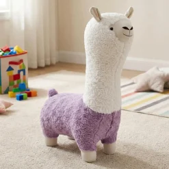 Llama-Shaped Kids Pouf – 28.3