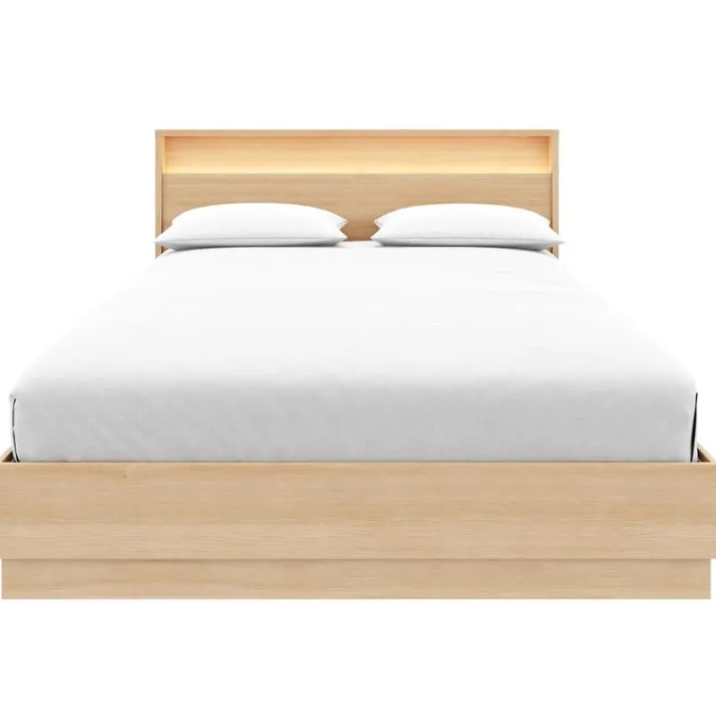 Nexera Queen Bed and Headboard with Integrated Light (60") -