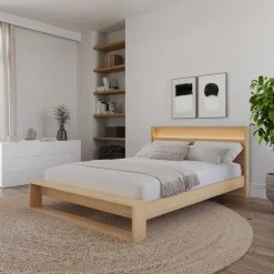 Nexera Queen Bed and Headboard with Integrated Light (60
