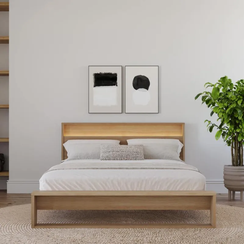 Nexera Queen Bed and Headboard with Lighting (60") -