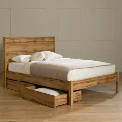 Meubles South Shore Queen Bed with 2-Drawer Storage and Headboard (60