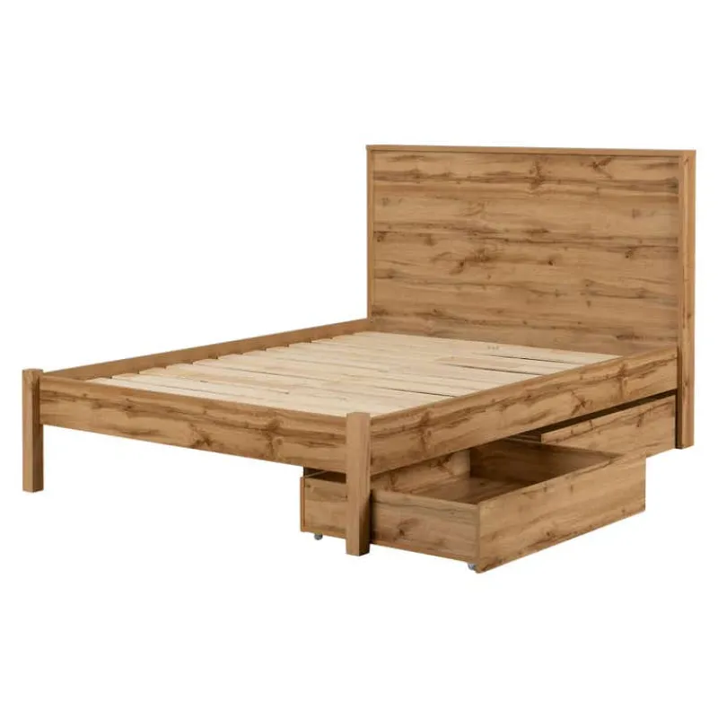 Meubles South Shore Queen Bed with 2-Drawer Storage and Headboard (60") - South Shore