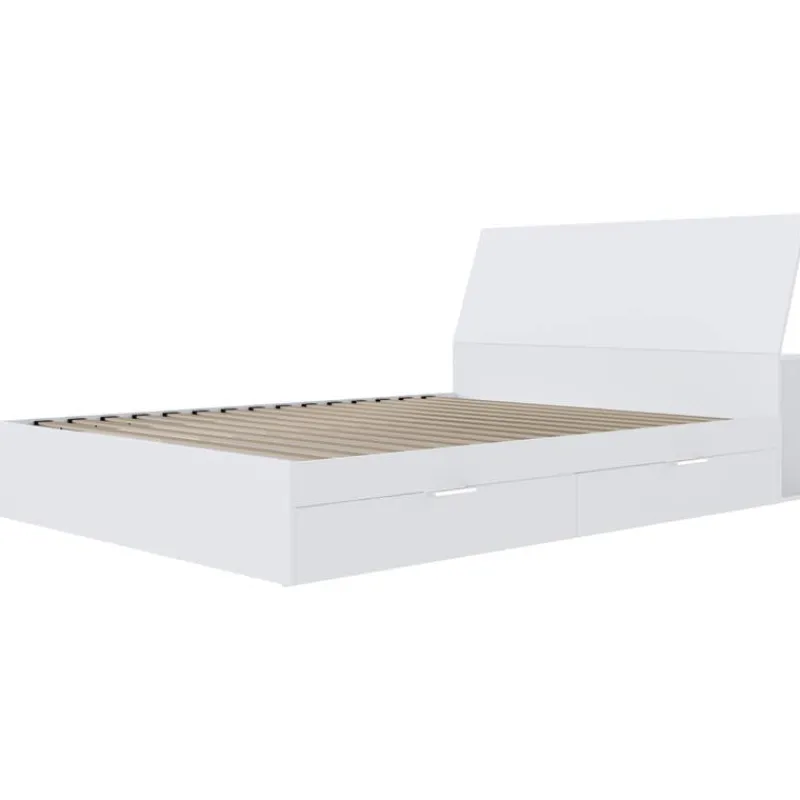 Nexera Queen Bed with 2-Drawer Storage and Headboard (60") -
