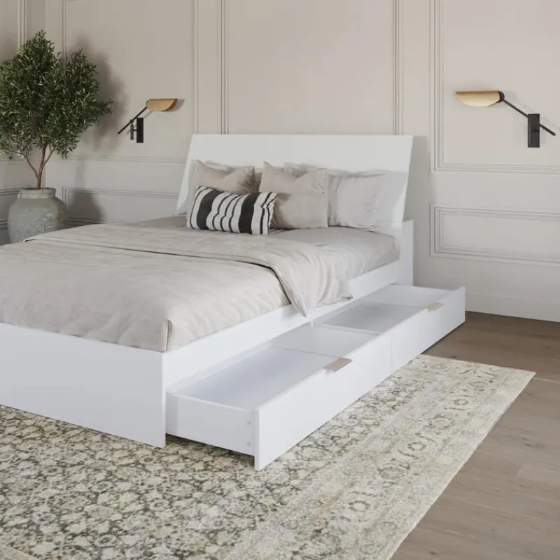 Nexera Queen Bed with 2-Drawer Storage and Headboard (60") -