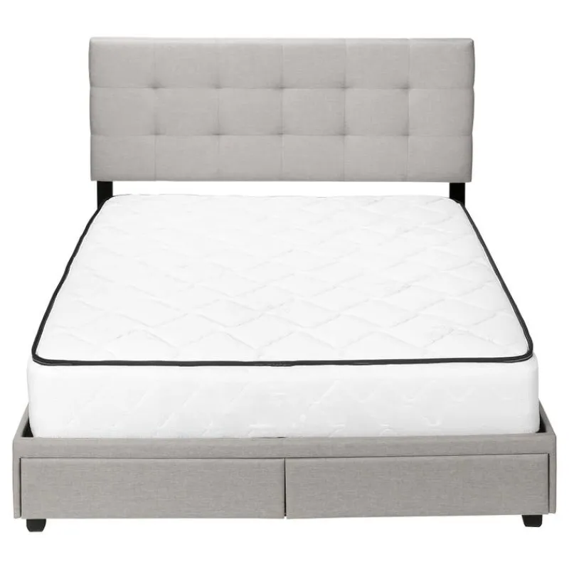Monarch Queen Bed with 2-Drawer Storage and Headboard (60") -