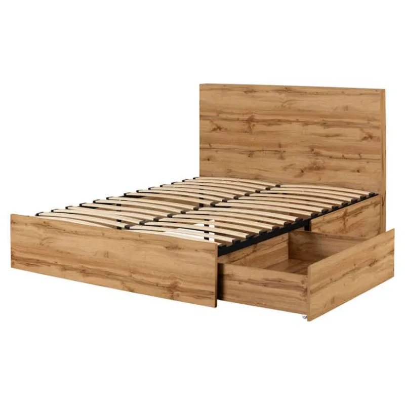 Meubles South Shore Queen Bed with 2-Drawer Storage and Headboard (60") - South Shore