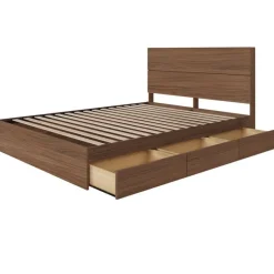 Nexera Queen Bed with 3-Drawer Storage and Headboard (60