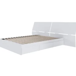 Nexera Queen Bed with 3-Drawer Storage and Headboard (60